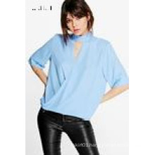 Chiffon Strappy Open Shoulder Women Blouse